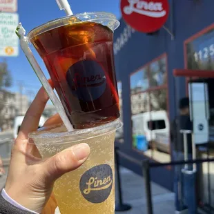 Cold brew + shrub soda