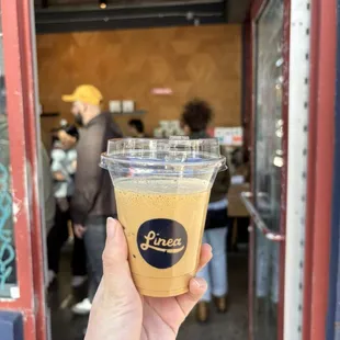 Shakerato (espresso shaken with half and half, sugar, ice)