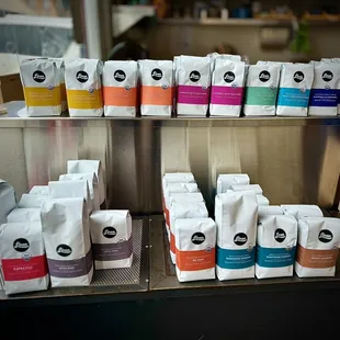 Selection of coffee beans to take home