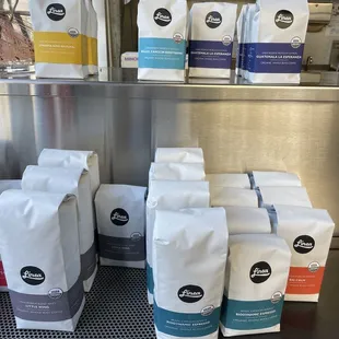 Variety of coffee beans for sale