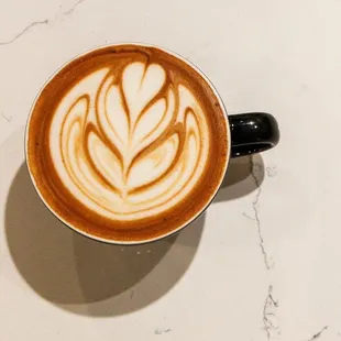 latte art in a cup