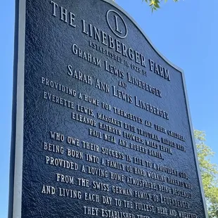Lineberger farm history