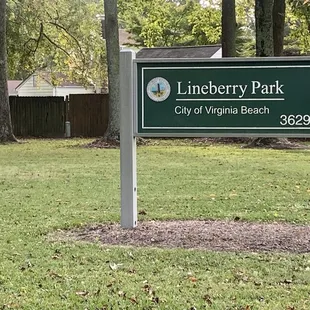 Lineberry Park signage