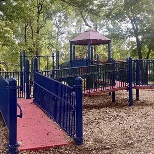 Lineberry Park has a ramp to access the play structure to make it accessible