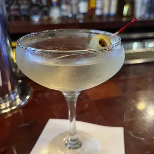 A needed after work beverage, martini.