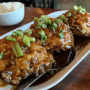 Shrimp egg foo yong.