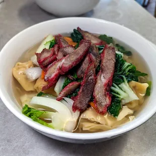 bbq pork wonton noodles $15