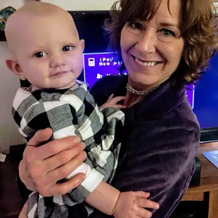 My beautiful granddaughter and I ,