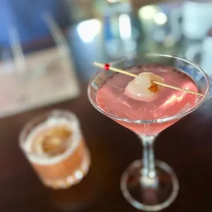 Lychee martini and Maverick