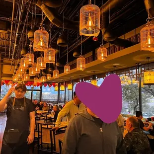 Inside as the sun was about to set