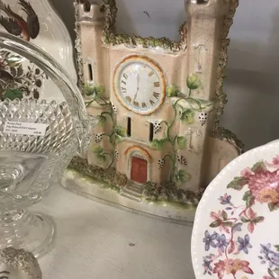 a clock in a castle