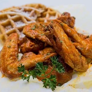 chicken wings and waffles