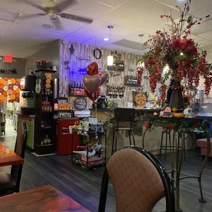 Very festive, decorative atmosphere!