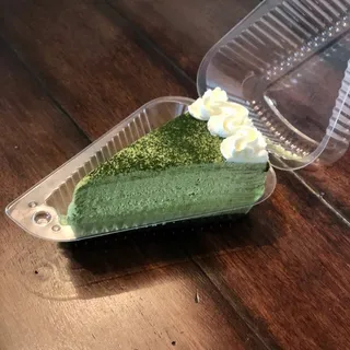 Matcha Mille Crepe slice