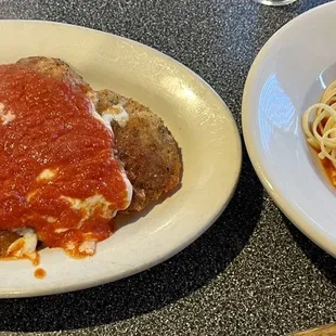 Chicken Parmigiana &amp; linguine