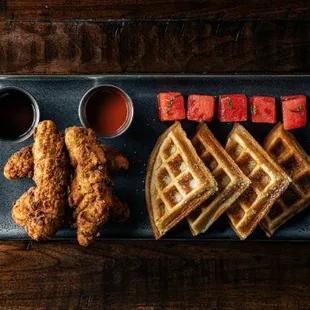 food, waffles