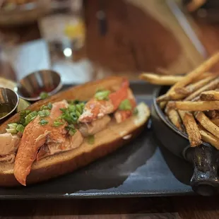 Lobster Roll with fries