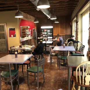 Inside from end of room. Smaller, Old School BBQ Joint