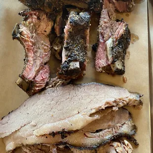 1 lb ribs and 1/2 lb briskets