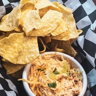 Homemade Buffalo chicken dip