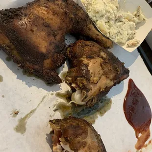 Bbq chicken and loaded potato salad