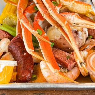 a platter of seafood