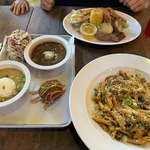 Cajun pasta and Mardis Gras