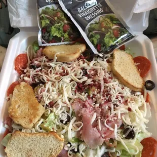 Chef salad with dressing