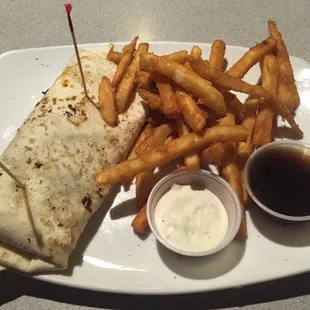 Philly wrap with Fries