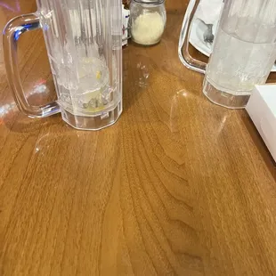 Empty water glass for 30 minutes