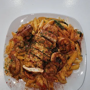 Shrimp &amp; chicken pasta