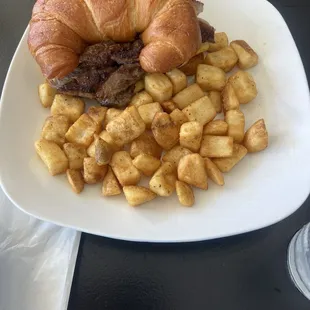 Steak Egg and Cheese Croissant