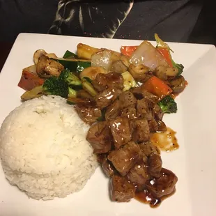 Steak hibachi, dinner