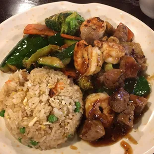 Hibachi steak and shrimp - lunch portion