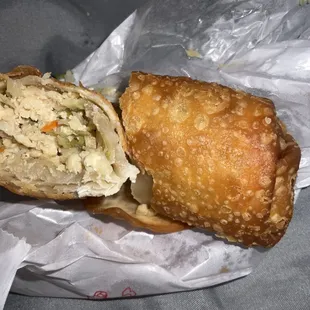 Inside chicken egg roll