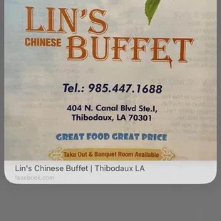 This is an exquisite photo of Lin's take out buffet!!
