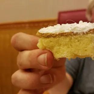 Unsure if it was a hair or a string from coconut but waitress broke it into pieces so we still don't know...