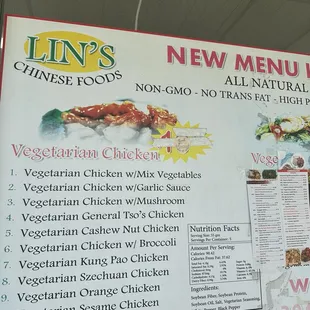 chicken wings and fried chicken, menu