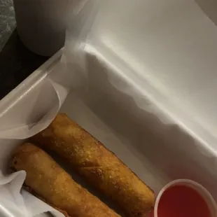 Order of  Egg Rolls and a drink!