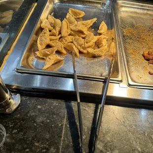 Fresh potstickers put out! Winner!