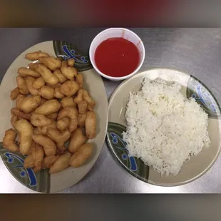 Sweet sour chicken (sauce on side)