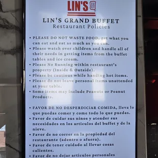 Restaurant Policies