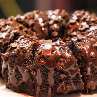 a chocolate cake on a plate