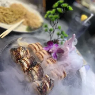 a plate of food on a table