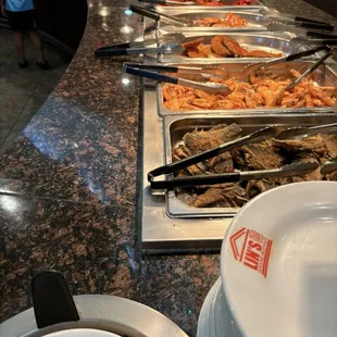 Fried tilapia, salty shrimp, crawfish etc