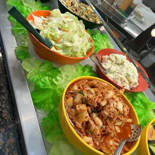 Kimchi &amp; various cold salads