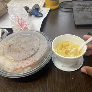 Mongolian beef and egg drop soup