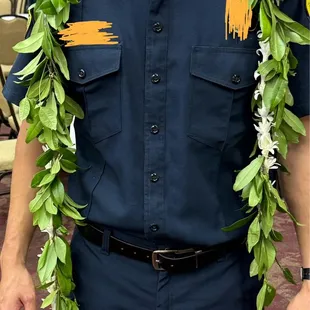 Maile lei with tuberose for $100
