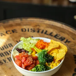 a bowl of food
