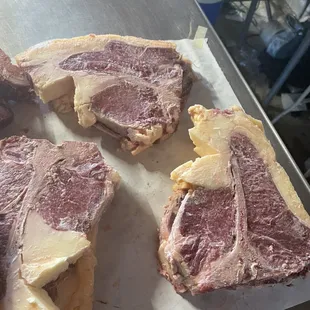 T-bones from a customers animal